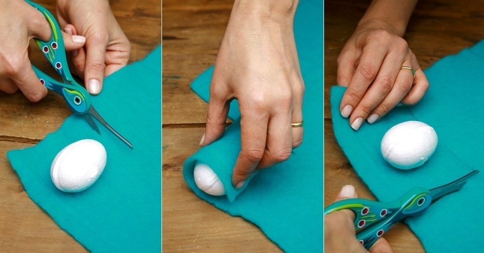 Passo a passo ensina a fazer ovinhos de feltro para decorar a casa na Páscoa (2012) - Paulo Bau/ UOL