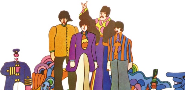 Versão dos Beatles como personagens do desenho animado Yellow Submarine
