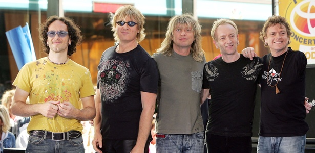 Os integrantes do grupo britânico Def Leppard em Nova York (27/05/2005) - Scott Gries/Getty Images/AFP