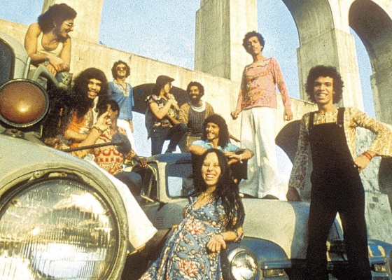 O grupo Novos Baianos no Rio de Janeiro em foto da década de 70 - Divulgação
