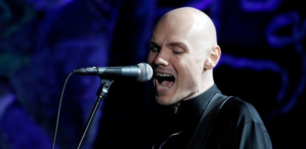 Billy Corgan em show do Smashing Pumpkins em Los Angeles (18/10/2008) - Getty Images