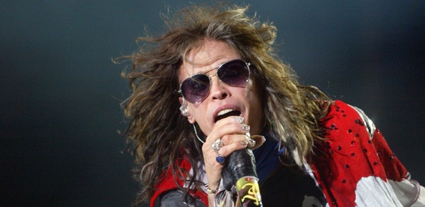 Steven Tyler em show do Aerosmith em Boston, Estados Unidos (14/08/2010) - Getty Images