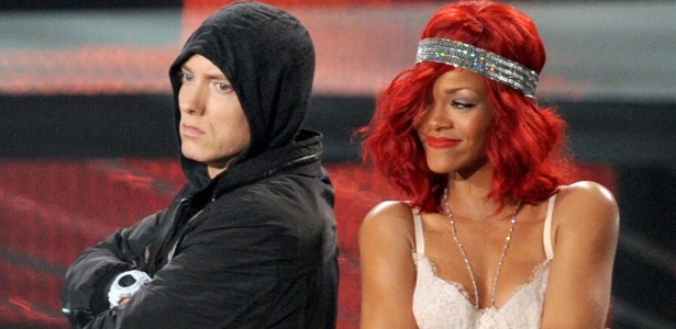 Eminem e Rihanna dividem o palco no MTV Video Music Awards (VMA) 2010, em Los Angeles - Getty Images