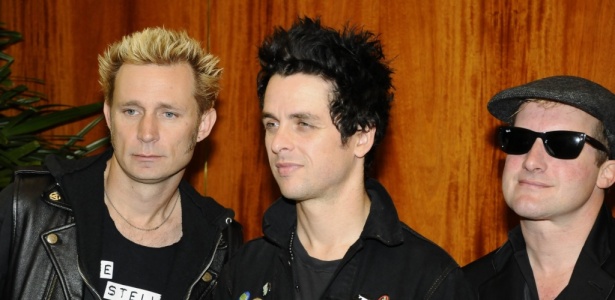 Banda norte-americana Green Day durante entrevista coletiva em São Paulo (13/10/2010) - Francisco Cepeda/AgNews