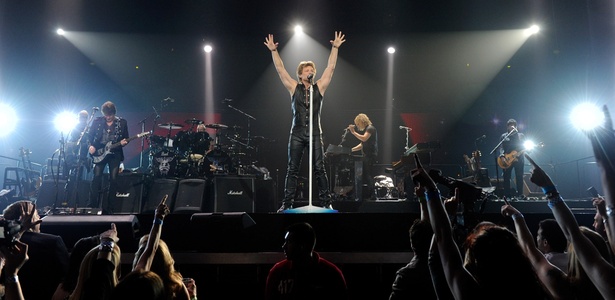 A banda Bon Jovi em apresentação em Las Vegas, EUA (19/03/2011) - Getty Images