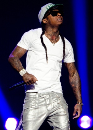 Rapper Lil Wayne durante show na Filadélfia, nos Estados Unidos, em 2011 - Getty Images