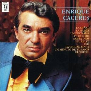 Enrique Cáceres em capa de disco solo de 1976