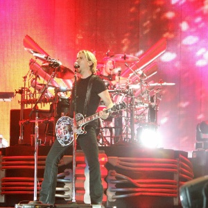 Chad Kroeger, vocalista do Nickelback, em show da banda em Sidney, na Austrália (13/11/09)