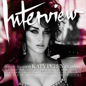 Katy Perry na capa da revista Interview do mês de março de 2012 - Divulgação